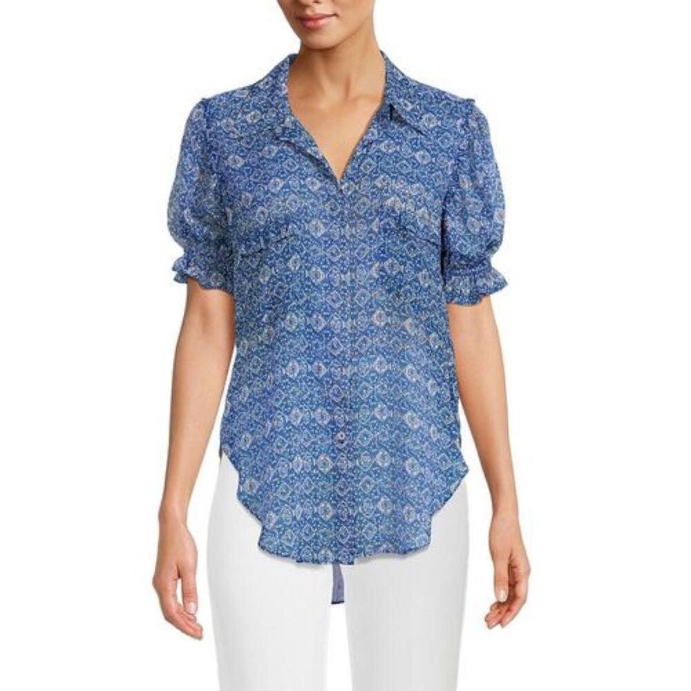 NWT MISA LOS ANGELES Lara High Low Floral Blouse